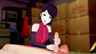 Boruto Hentai -- Sarada Jerkoff, смрди, titjob и е Fucked од Boruto