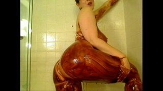 AmberCutie ਚਾਕਲੇਟ ਪ੍ਰਦਰਸ਼ਨ