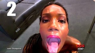 Ebony cumslut swallows liwat 30 kathah