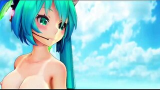 Miku Dodaje Seksowny Taniec Nago MMD