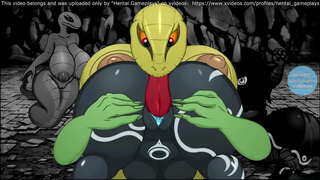 El demonio de niña se la follan el culo por Serpientes JUEGO PORNO